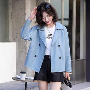 显瘦外套 宽松皮夹克休闲时尚 海宁2025秋新款 真皮皮衣女绵羊皮短款