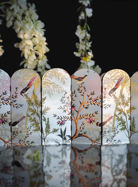 Funlife《金银织梦》原创法式中国风手工桌面银屏屏风装摆件装饰