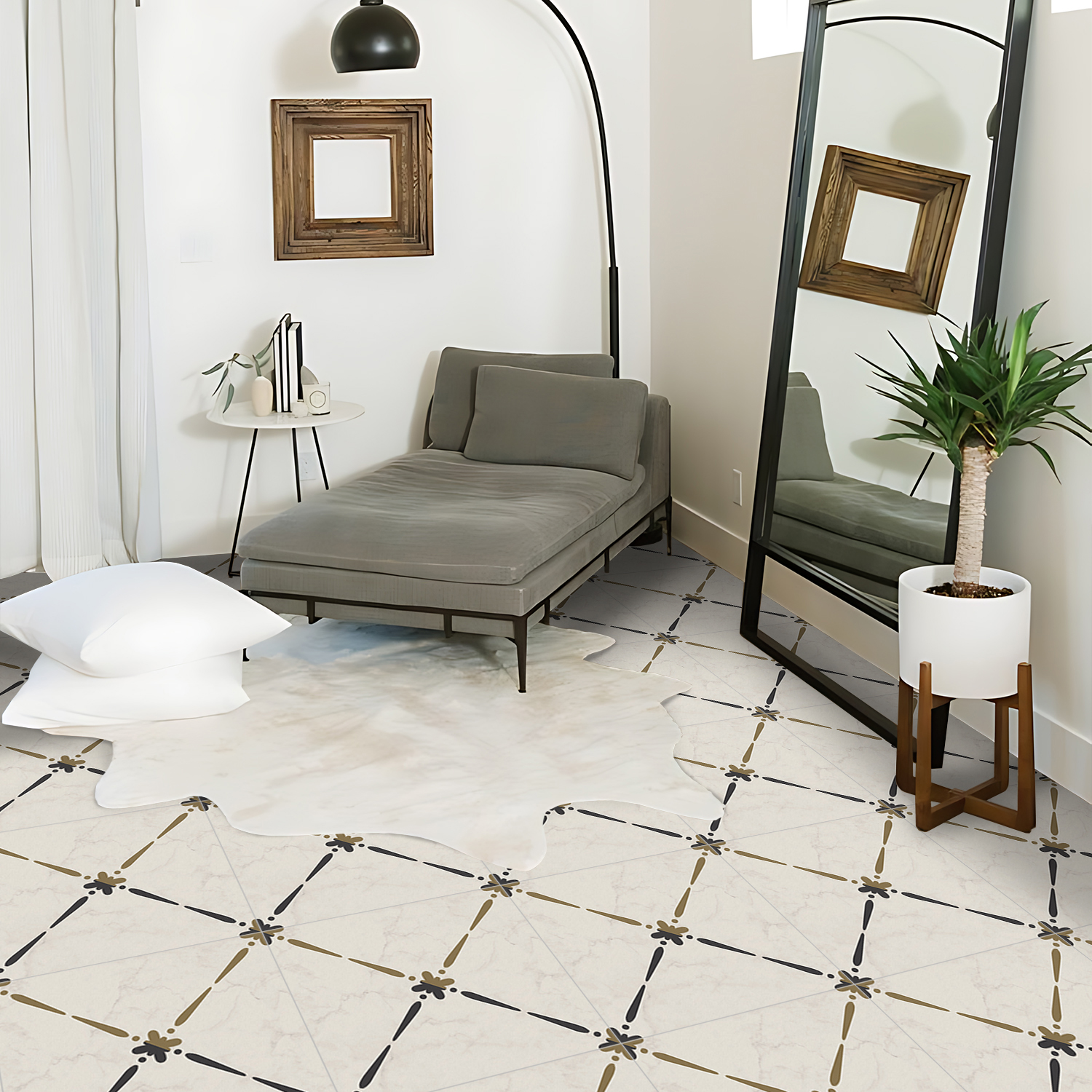 Funlife自粘地贴现代几何