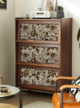 funlife复古自粘墙纸卧室温馨防水墙贴衣柜贴纸翻新家具房间装饰