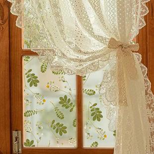 Funlife《Vintage Petals》法式干花经典蕨麻玻璃免胶静电膜窗贴