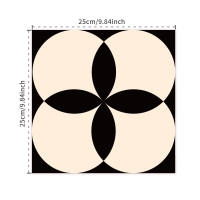 "Bloom" French cream self-adhesive floor tile stickers for bathroom decoration, kitchen renovation thumbnail 3