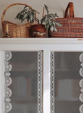 Funlife《繁花》蕾丝幻梦法式典雅白色蕾丝花边玻璃贴窗花静电膜