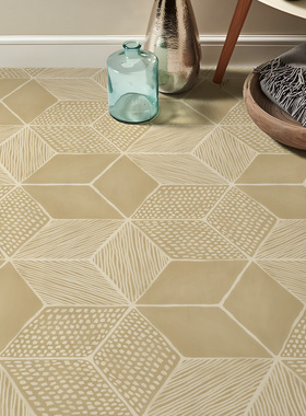 Funlife《复古法兰西》法式复古加厚地板贴自粘阳台厨房地面改造