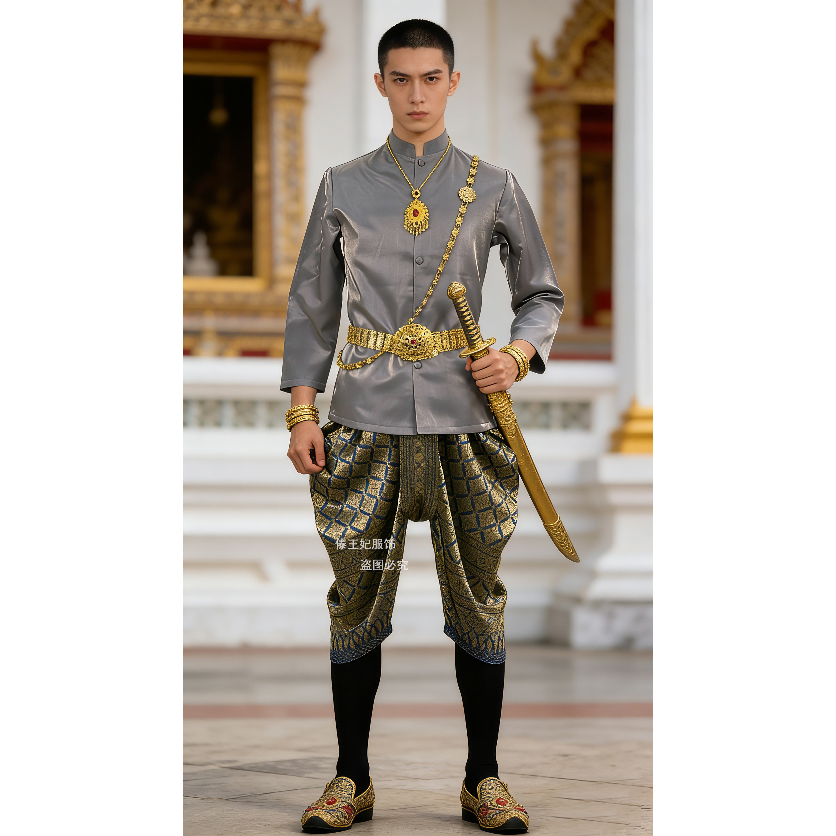 泰国传统男装新款秋冬长袖年会酒会门童迎宾服旅拍影楼舞台工作服,男装,其他民族服装,淘宝优惠券,粉丝福利购,淘宝优惠卷