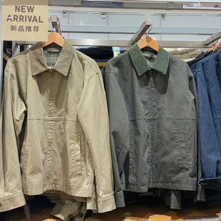 男女装拉链短茄克外套巴恩风翻领男牛仔短茄克水洗/478230/480827