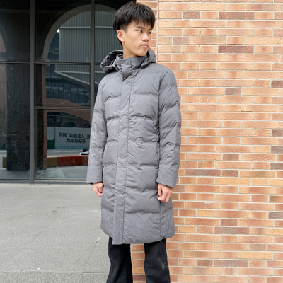 原单防风25新款470079男装保暖连帽无缝羽绒大衣羽绒服外套478280