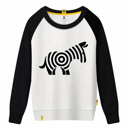 SUGU韩国原宿风卫衣女潮学生套头卡通情侣装圆领加厚长袖班服定制