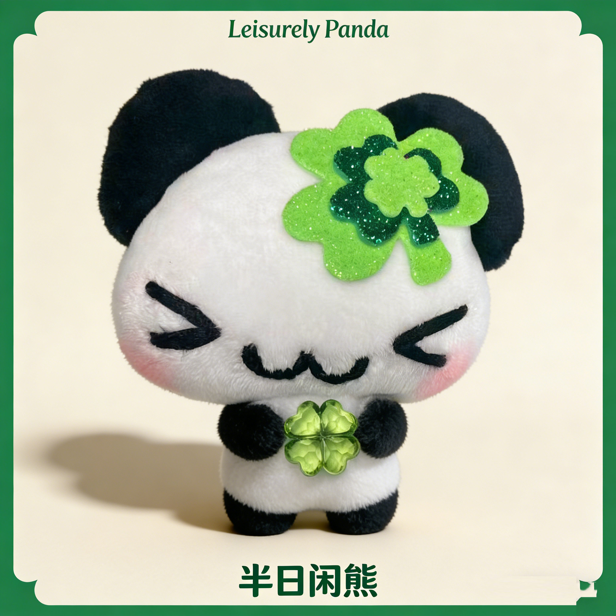 四叶草幸运熊猫毛绒挂件公仔包包挂饰汽车钥匙扣送女生6新年礼物,玩具/童车/益智/积木/模型,毛绒/玩偶/公仔/布艺类玩具,淘宝优惠券,粉丝福利购,淘宝优惠卷