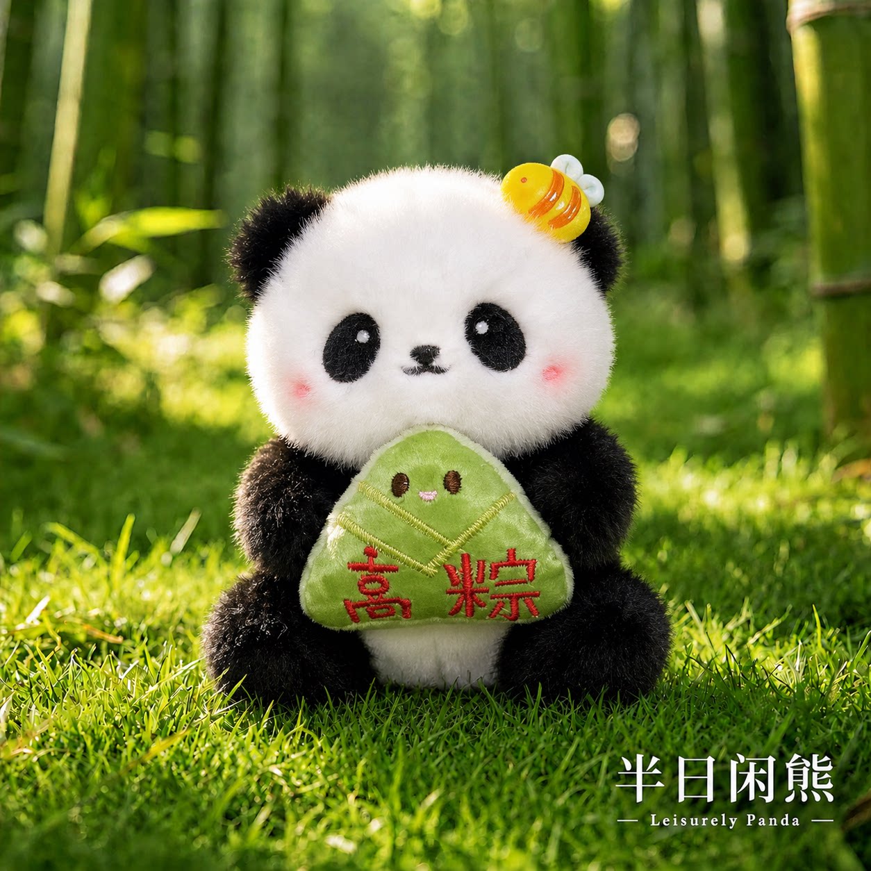 成都新款毛绒熊猫挂件可爱铃铛钥匙扣毕业季礼物高考毛绒玩具礼品