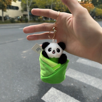 成都纪念品针织布包熊猫挂件