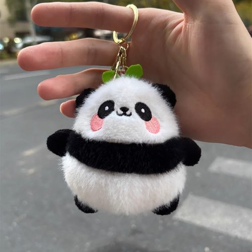 正版挂件熊猫书包挂饰毛绒玩具