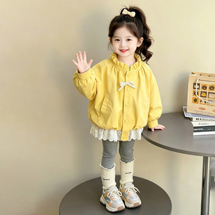 女童洋气休闲冲锋衣外套秋季2026新款儿童秋装开学时髦漂亮衣服潮