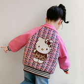 儿童夹克小女孩超好看早春上衣 新款 女童棒球服外套2026新款 春秋装