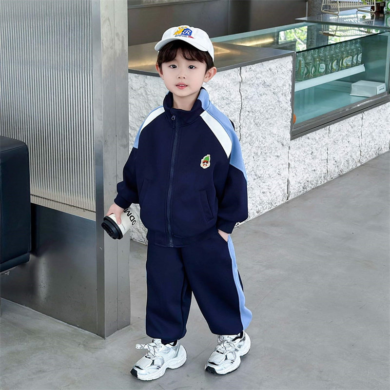 男童春秋装卫衣套装2026新款春季儿童休闲时髦帅气运动两件套外套