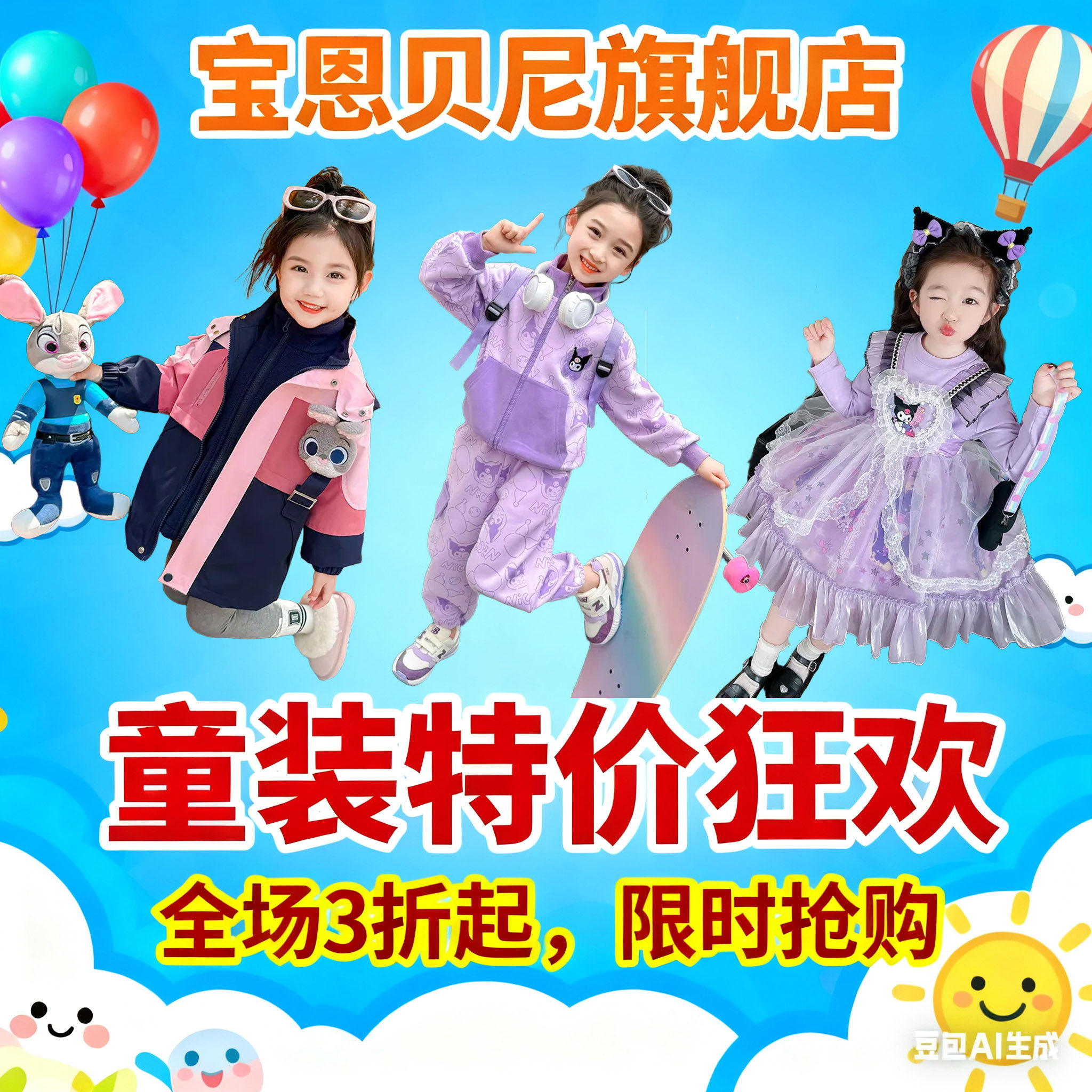 女童儿童男童秋装套装连衣裙冲锋衣冬季棉袄加绒加厚衣服特价清仓