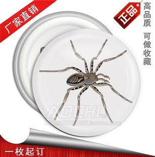四月一日愚人节别针马口贴胸章 恐怖吓人蜘蛛胸针订制襟章 胸牌