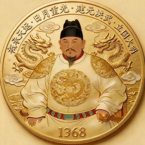 朱元璋明朝洪武皇帝工艺品纪念币