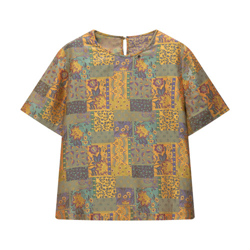 【言选好物】VOR100桑蚕丝恤衣服短袖休闲X26200782