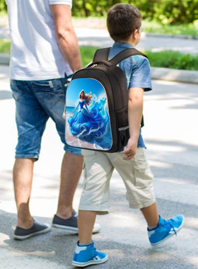 新款动画人物幼儿园小学生书包轻便大容量防水防污双肩包d442