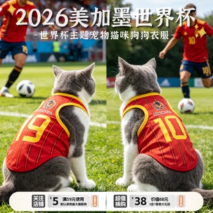 2026世界杯宠物衣服国家队球衣阿根廷法国巴西猫咪衣服小狗狗服饰