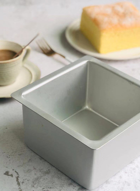 水浴古早专用蛋糕模具4-16寸正方形固底芝士戚风烘焙模具加高烤盘