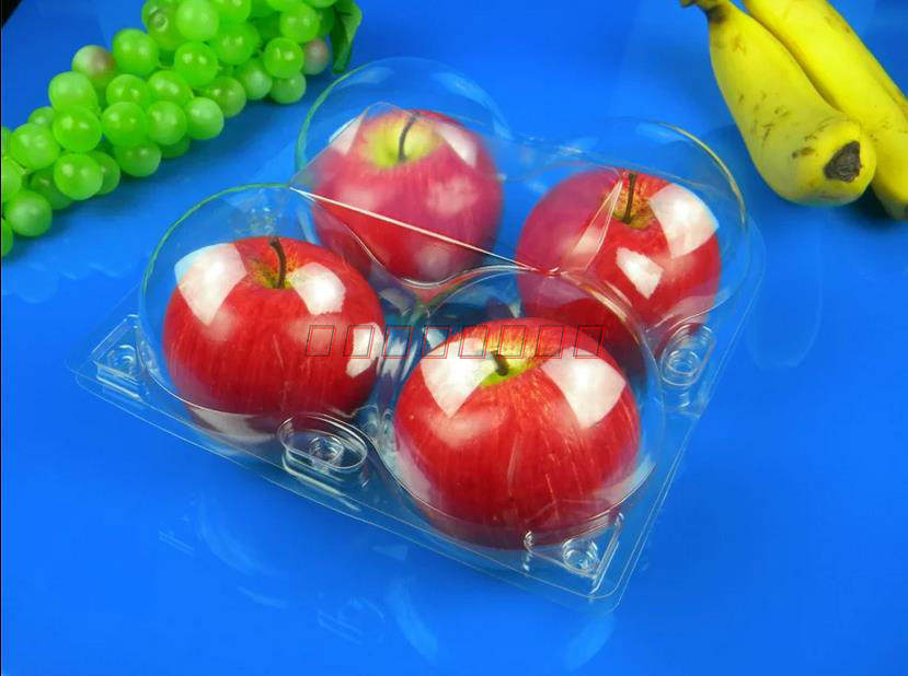 包邮一次性4个装苹果桃子甜梨吸塑盒苹果托HY-205小四粒100个