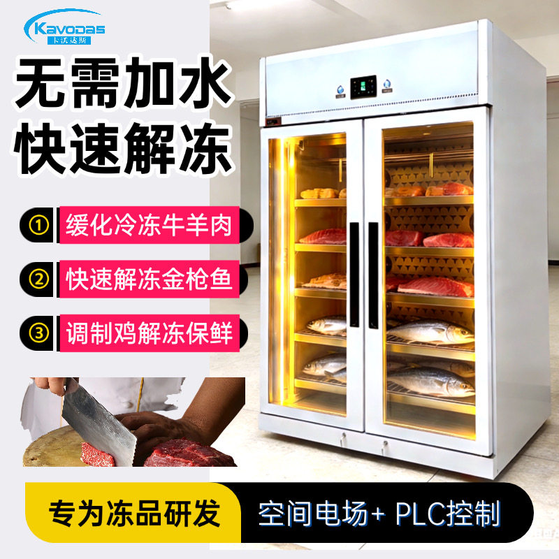 卡沃斯智能解冻柜电场缓化冰箱鸡羊牛排冻肉冷藏化冻柜嫩化解冻机