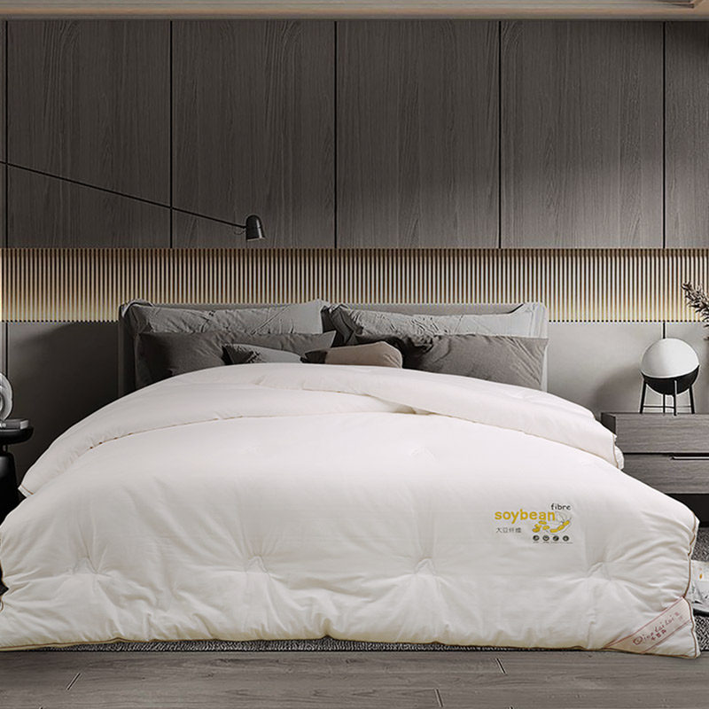 千百卉家纺kang菌被冬季保暖加厚大豆纤维被防螨全棉被子被芯包邮