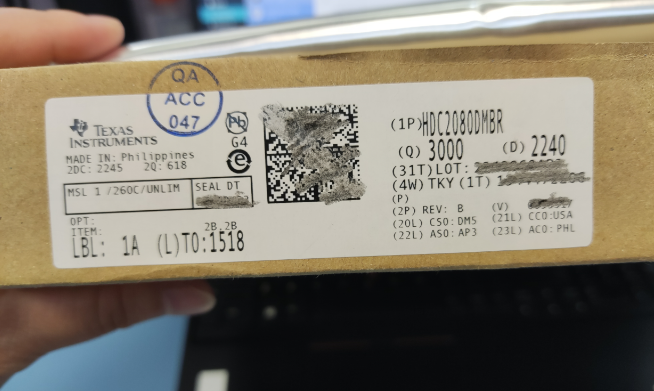 全新原装 HDC2080 温湿度传感器 HDC2080DMBR HDC2080DMBT