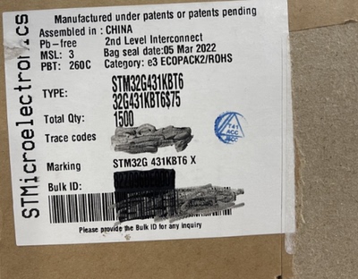 STM32G431KBT6芯片集成电路