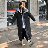 现货撞色长款90绒大被子羽绒服帽子可脱2486P365K548，女装羽绒服，2C082