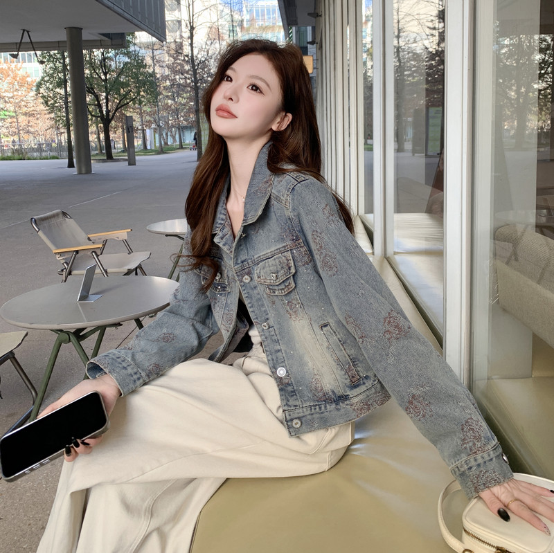 新款现货牛仔上衣牛仔外套短外套时尚流行F619P150K248,女装短外套,2C082