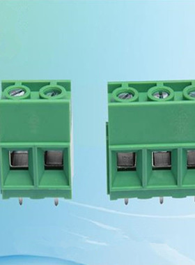 欧式接线端子绿色 10.16mm间距 可拼接2P~24P双排焊脚连接器KF136