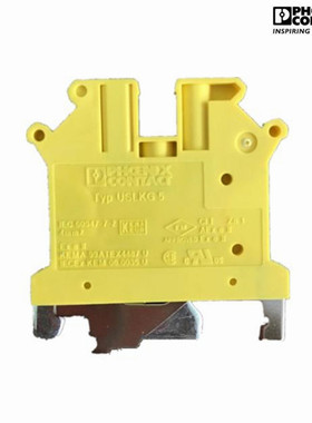 菲尼克斯黄绿色相间 USLKG 5 VL导轨式接地端子螺钉连接器0441504