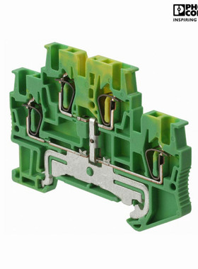 菲尼克斯回弹簧连接 STTB 1.5-PE 接地端子3036013黄绿相间接线排