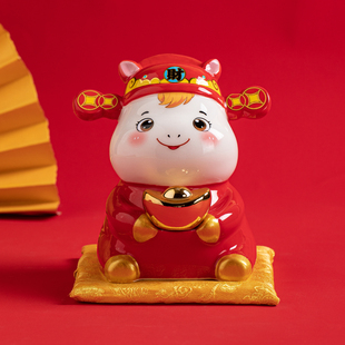 马上有钱招财马存钱罐陶瓷摆件生肖马礼物国潮中国风年会伴手礼