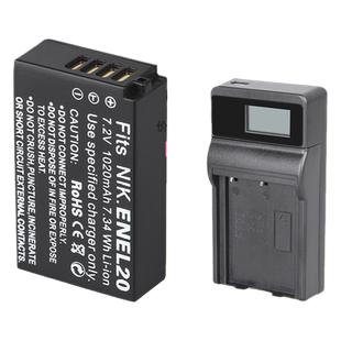 适用于尼康EN-EL20a电池充电器COOLPIX  P1100 P1000 P950相机J1 J2 J3 J4 V3 S1微单AW1电池座充BMPCC摄像机