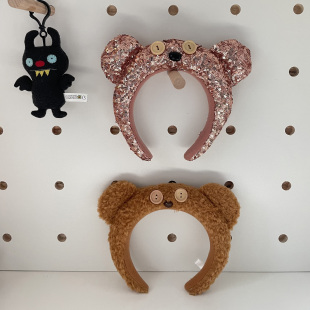 Tim小熊发箍女环球影城可爱卡通毛绒洗脸头箍迪士尼游玩拍照发卡