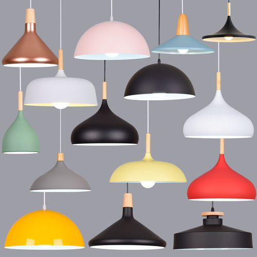 北欧单头吊灯现代简约餐厅饭店餐馆设计师餐饮店铺工业风商用灯罩 - 封面