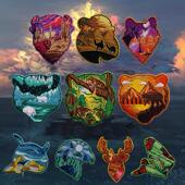 德国PATCHLAB刺绣野生动物士气章个性 老虎魔术贴狼臂章熊猫徽章贴