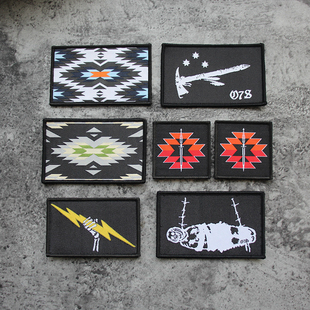 个性徽章one7six包贴BCS黑峡谷INS战术网红士气章织唛魔术贴臂章