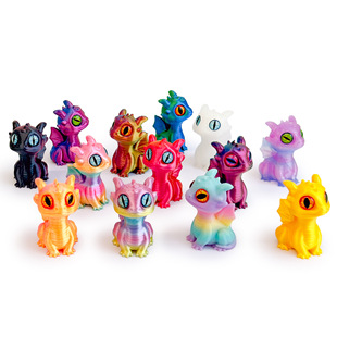 3d打印迷你龙宝宝仿真眼飞龙桌面摆件手办装饰模型礼物摆摊玩具