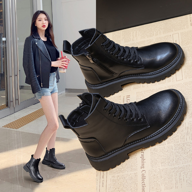 大码马丁靴女41一43秋冬英伦短靴