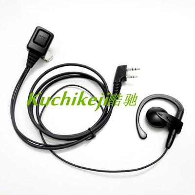 K头 对讲机耳机 大PTT方形耳机 通用对讲机耳麦耳挂式音质清晰