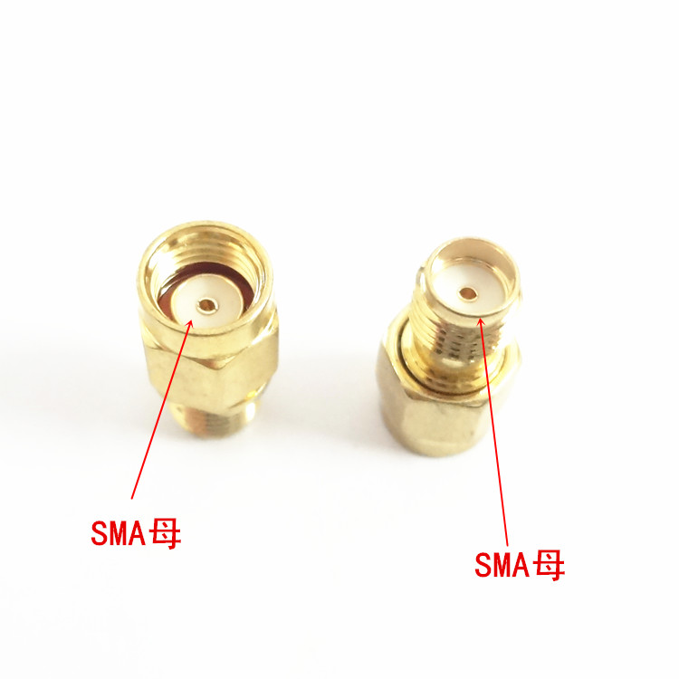 射频同轴连接器 SMA公内螺内孔/SMA母外螺内孔 铜镀金SMA转接头