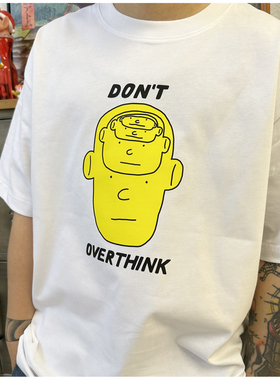 DONT OVERTHINK不要停止思考短袖T恤印花趣味宽松休闲百搭男女款