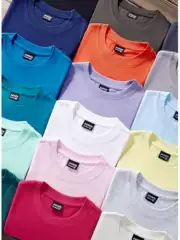 Original Chinese Style Pure Cotton Short-Sleeve T-Shirt, Loose Fit for Both Men and Women, Solid Color Versatile Round Neck Basic Summer Tee