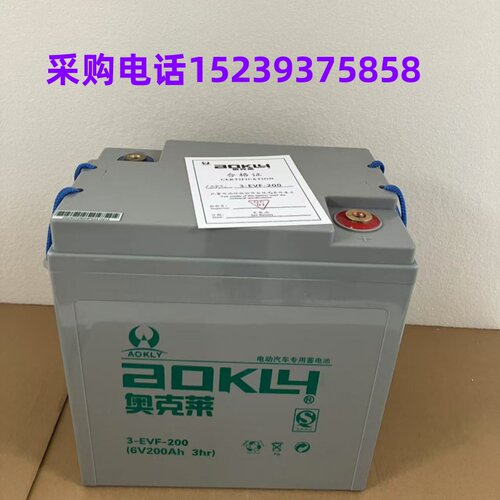 奥克莱蓄电池 3-EVF-200 洗地机6V200AH电动车巡逻车叉车全新正品