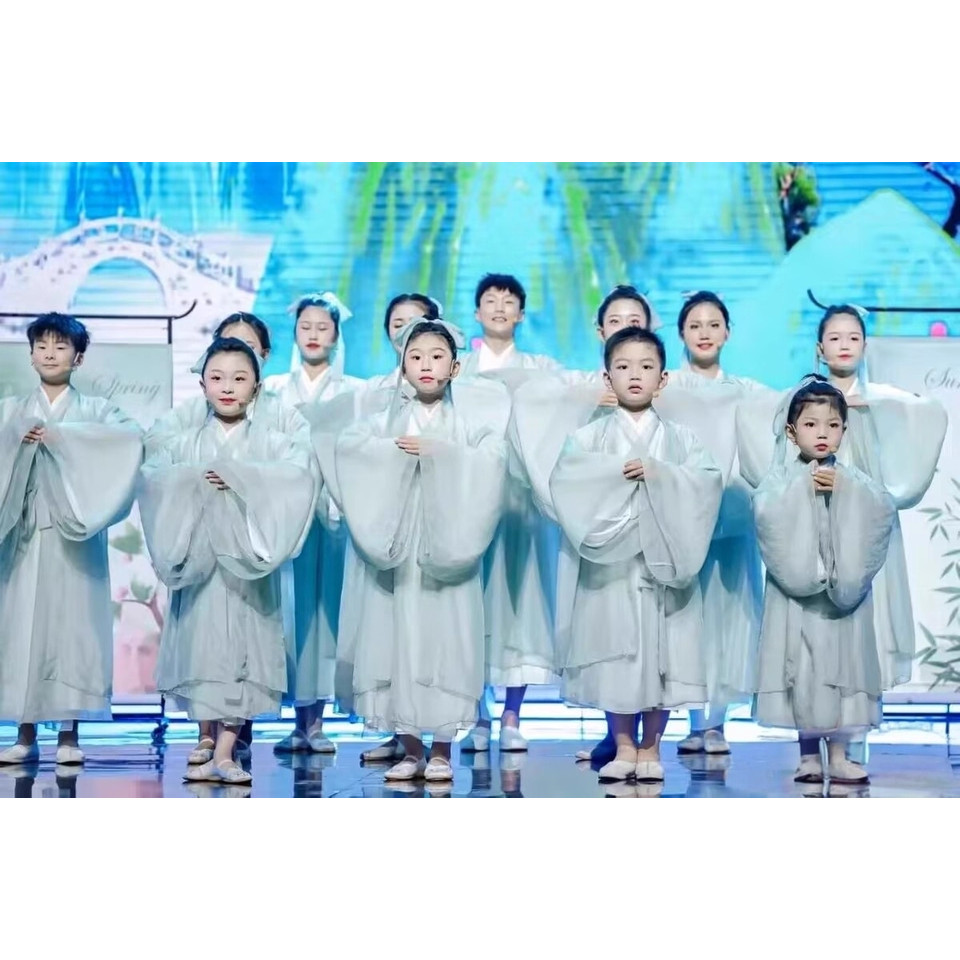 六一儿童魏晋风清平调汉服书童